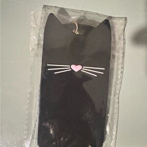 Black Cat-Shaped ID holder
